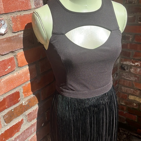 Ark & Co Black Fringe Dress size Small - Picture 3 of 8